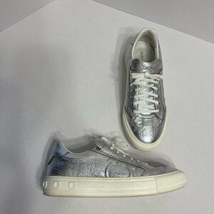 Salvatore Ferragamo‎ silver sneakers size 9
